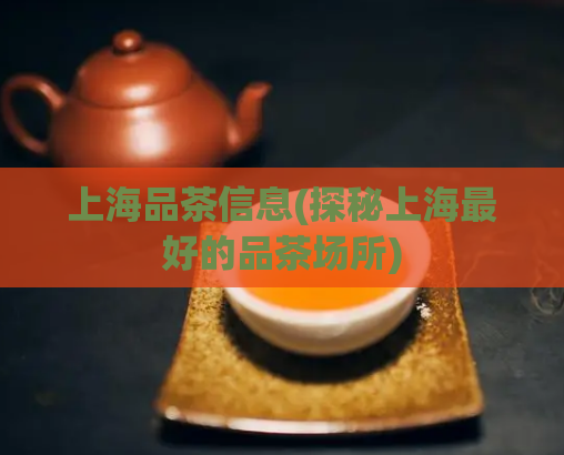 上海品茶信息(探秘上海最好的品茶场所)  第1张