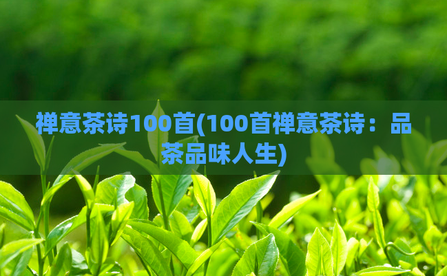 禅意茶诗100首(100首禅意茶诗：品茶品味人生)  第1张