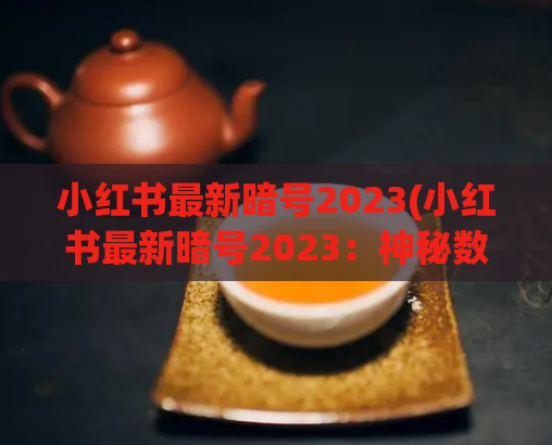 小红书最新暗号2023(小红书最新暗号2023：神秘数字引领文化潮流)  第1张