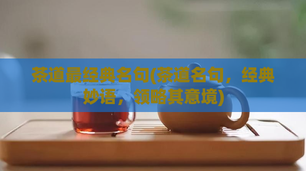 茶道最经典名句(茶道名句，经典妙语，领略其意境)  第1张