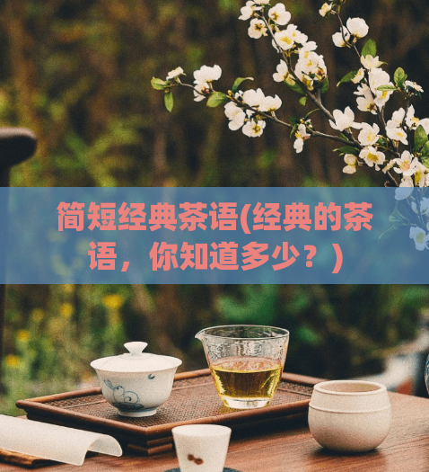 简短经典茶语(经典的茶语，你知道多少？)  第1张