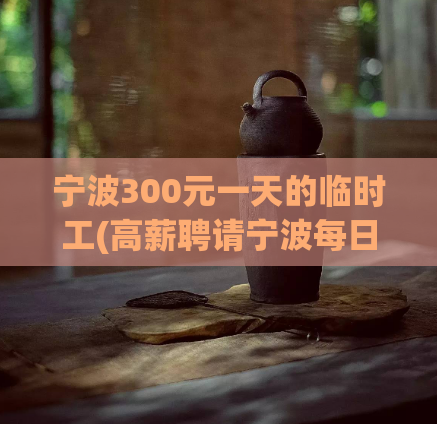 宁波300元一天的临时工(高薪聘请宁波每日300元的临时工)  第1张