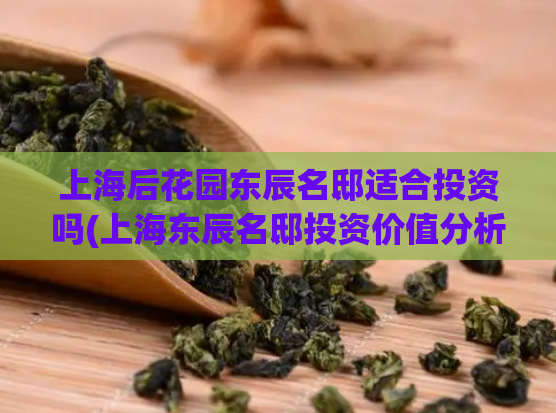 上海后花园东辰名邸适合投资吗(上海东辰名邸投资价值分析)  第1张