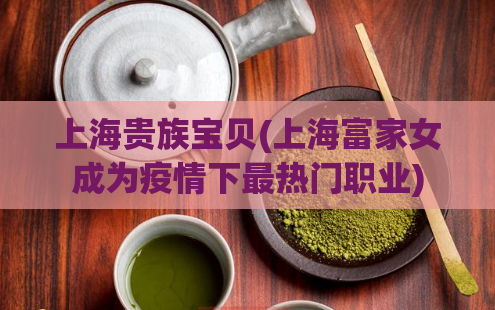 上海贵族宝贝(上海富家女成为疫情下最热门职业)  第1张