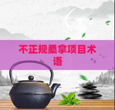 不正规桑拿项目术语  第1张 不正规桑拿项目术语  第1张