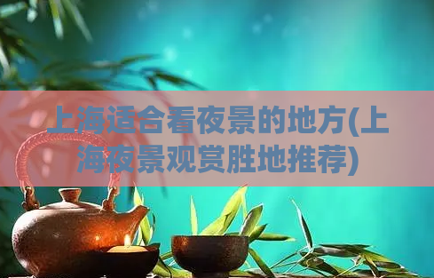 上海适合看夜景的地方(上海夜景观赏胜地推荐)  第1张 上海适合看夜景的地方(上海夜景观赏胜地推荐)  第1张