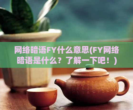 网络暗语FY什么意思(FY网络暗语是什么？了解一下吧！)  第1张