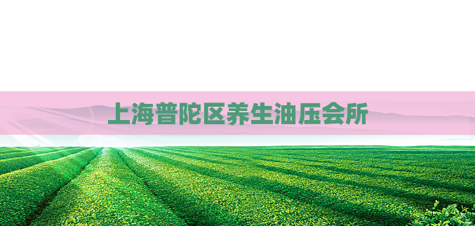 上海普陀区养生油压会所  第1张