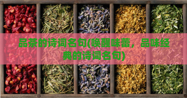 品茶的诗词名句(唤醒味蕾，品味经典的诗词名句)  第1张