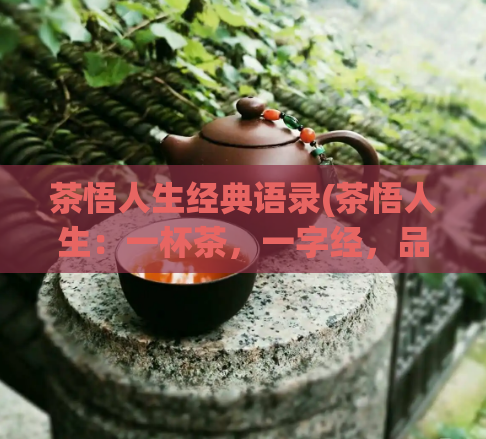 茶悟人生经典语录(茶悟人生：一杯茶，一字经，品茶人生覆式经典语录)  第1张