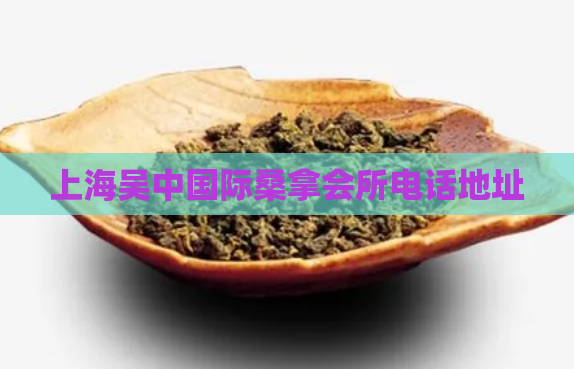 上海吴中国际桑拿会所电话地址  第1张